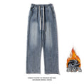 Load image into Gallery viewer, [BIGEMAN Series] ★Denim pants★ Brushed lining 2color bottoms pants unisex men's large size simple
