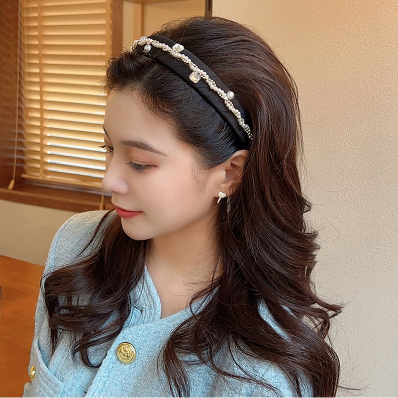 [Rainou Series] ★Headband★ 3color Hair Ornament Ladies Accessories Black Beige Apricot