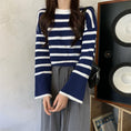 Load image into Gallery viewer, [Insufficient Moe Series] ★Tops★ 4color Flare Sleeve Women's Stylish Horizontal Striped Pattern Easy to Match
