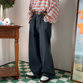 Load image into Gallery viewer, [C2 Studios Series]★Denim Pants★ 2color Pants Bottoms Casual Blue Black Retro
