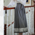 Load image into Gallery viewer, [WUJIA Series] ★Chinese style skirt★ Bottoms Maki skirt Hanfu skirt Shinjeongshi Gray Switching
