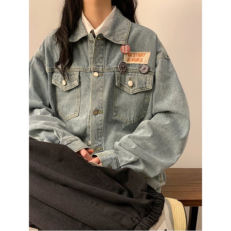 [SENSU Series]★Jacket★ Outer Denim Jacket 2color Unisex Men's Light Blue Black