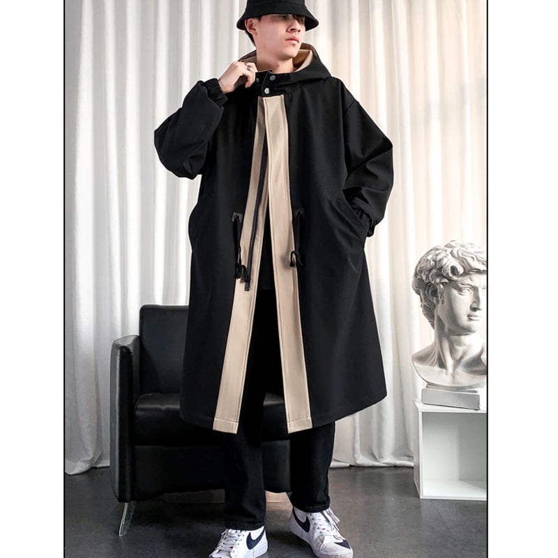 [Kaei Series] ★Trench coat★ 2 colors Black or light brown Cotton insert type available Color scheme Outerwear Long length