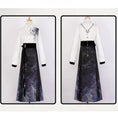 Load image into Gallery viewer, [Dust Smoke Cloud Dream---Picture Series]★China style skirt★Maki skirt, Chinese clothing, ink pattern, long length, original, cute, Hanfu skirt
