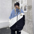 Load image into Gallery viewer, [Style Series] ★Outer★ 2color jacket unisex men's color scheme black blue sports style
