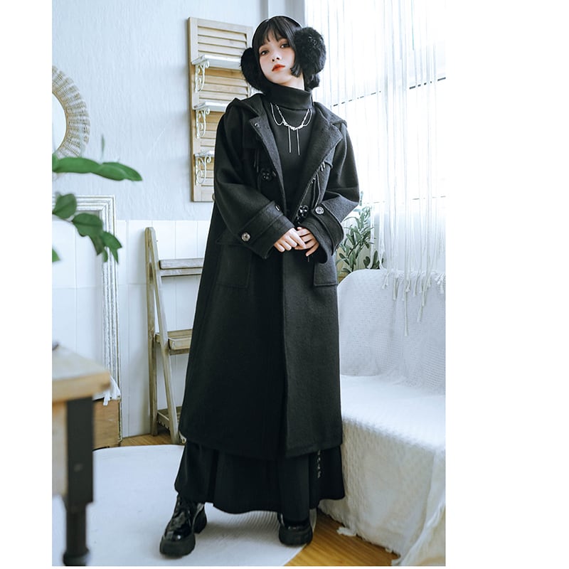 [Kokaisha---Shizuki Series] ★China style coat★ Lasha Quilted Thick Warm Winter Clothes Long Coat