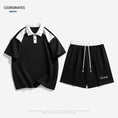 Load image into Gallery viewer, [Fujiiman Series]★Setup★ 3color POLO shirt + shorts 2-piece set Top and bottom set Color scheme Simple Summer clothes
