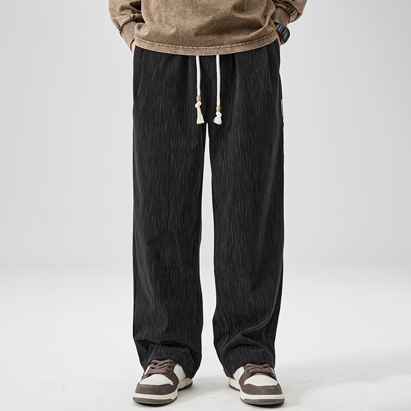 [Fleeing Earth Series] ★Casual Pants★ Bottoms Trousers Men's Unisex Men's Vertical Stripes Easy to Match