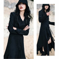 Load image into Gallery viewer, [Da Qinglong Shu Series] ★Chinese style dress★ Chinese clothing original black black slimming slit sexy
