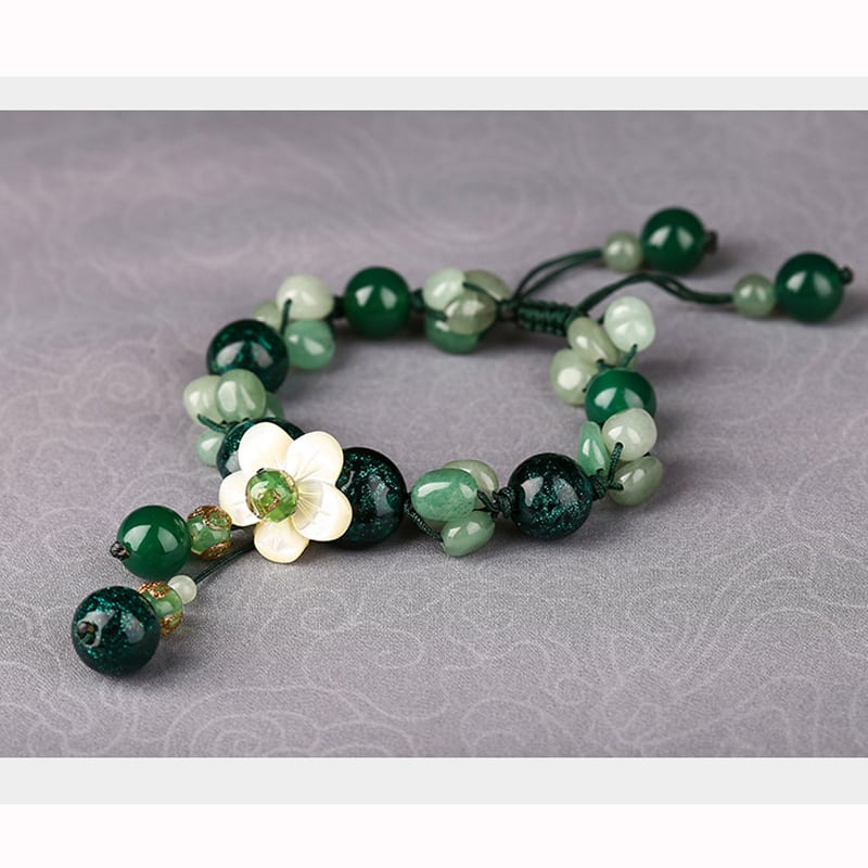 [Loulan Guest Series] ★China Style Bracelet★ Bracelet Women's Accessories Flower Green Ethnic Style