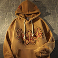 Load image into Gallery viewer, [Roba Series] ★Fleece-lined hoodie★ 2color tops unisex men's embroidered beige coffee color
