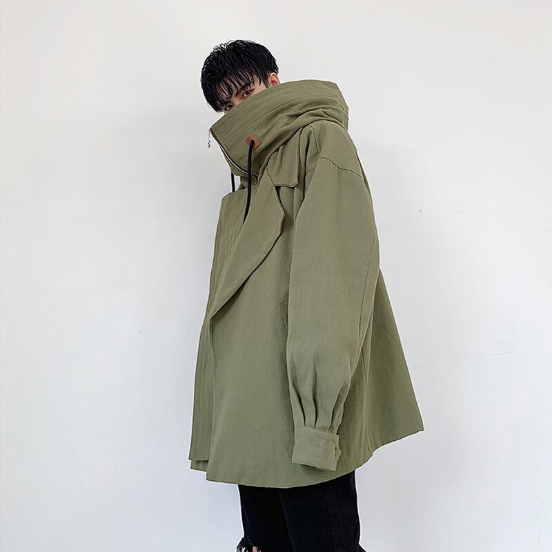 [Coolman Series]★Outerwear★ 2color Unisex Men's Casual Loose Green Black Green Black