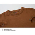 Load image into Gallery viewer, [Feel lonely series]★Sweater★ 2color tops Unisex Men's Distressed Stylish Black Brown
