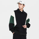 [DLSJ Series] ★Tops★ 4color POLO neck unisex men's long sleeve tops Color scheme black green white brown