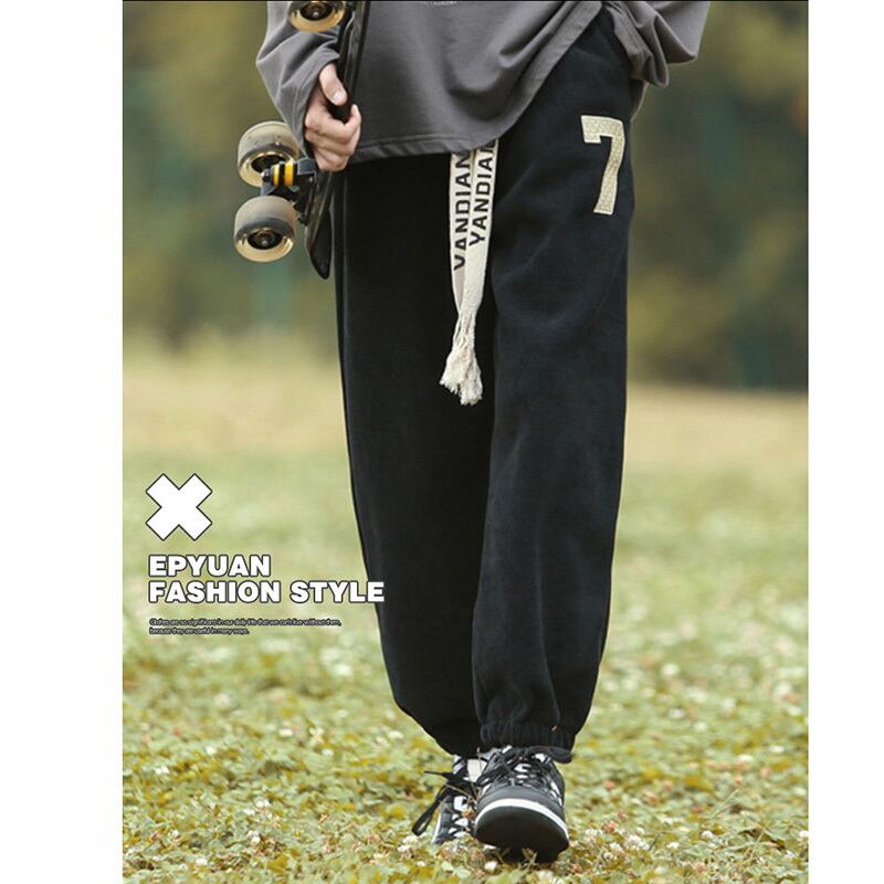 [PAONAN Series]★Pants★ Brushed lining available 2color casual pants, large size, unisex, men's, black, gray