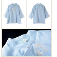 Load image into Gallery viewer, [Qing Series]★Chinese style tops★ 4color Chinese style shirt, Chinese clothes, summer clothes, Chinese clothes, Tang clothes, blue, white, pink
