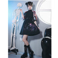 Load image into Gallery viewer, [Kokaisha series] ★China style dress★ Chiffon short length Unique black black SML
