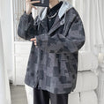 Load image into Gallery viewer, [HUICHUN Series] ★Jacket★ 2color outer plaid pattern unisex men's black blue large size
