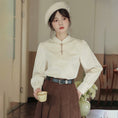 Load image into Gallery viewer, [LAWO Series]★China style shirt★ 2color tops corduroy improves temperament apricot red
