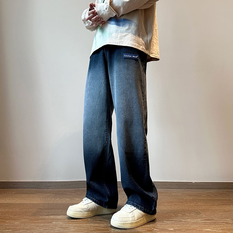 [YANDAN Series] ★Denim pants★ 2 colors Bottoms Pants Unisex Men's Gradient Blue Black