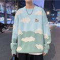 Load image into Gallery viewer, [Tokimi Series] ★Sweater★ 2color Knit Tops Unisex Men's Cloud Cow Blue Blue Color Scheme Cute
