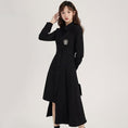 Load image into Gallery viewer, [Shojinsho Series] ★One Piece★ Irregular long sleeve dress Designed Cute Stylish Black Black
