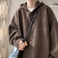 Load image into Gallery viewer, [KADISHOU Series] ★Sweater★ 3color Knit Parka Tops Unisex Men's Black Gray Coffee Color
