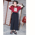 Load image into Gallery viewer, [Kokaisha series]★China style pants★Bottoms Gaucho pants Gaucho SML Easy to match Black Black
