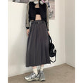 Load image into Gallery viewer, [Shoujo Kaira Series]★Skirt★ 3color Bottoms Pleated Skirt Black Gray Black Gray Slimming Easy to Match SML
