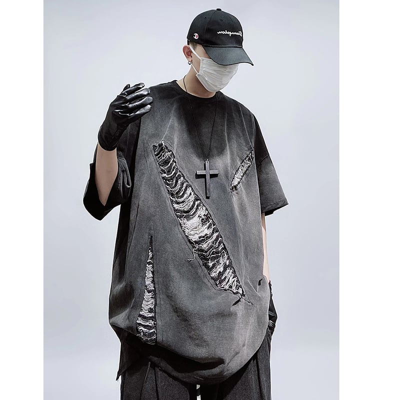 【UUCSCC系列】★T卹★上衣復古男女通用男士寬鬆獨特SML XL 2XL 3XL