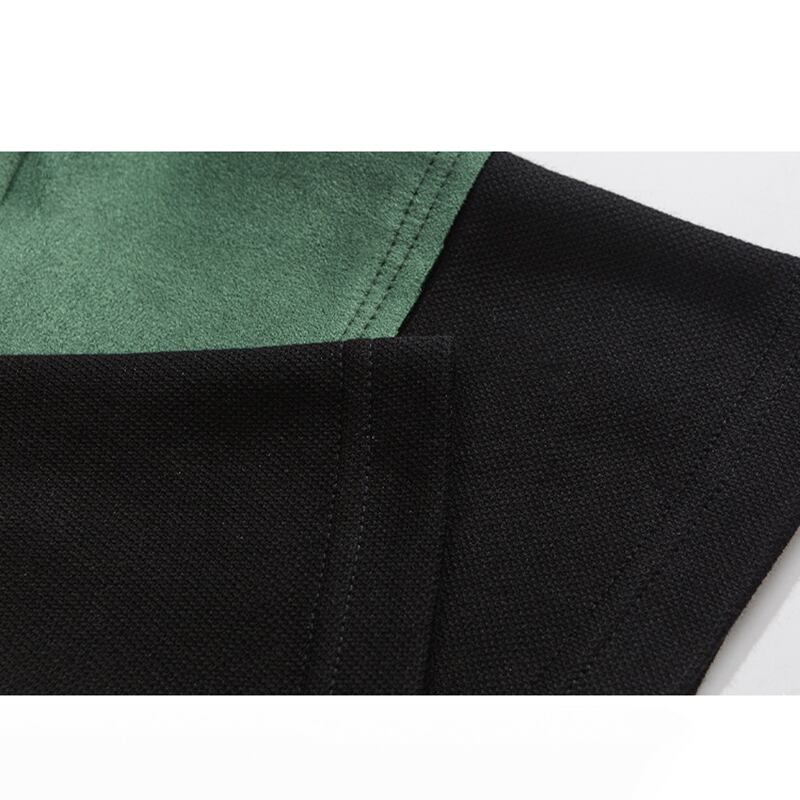 [ACRARDIC Series] ★POLO Shirt★ Tops Unisex Men's Switching Short Sleeve Black Green