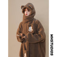 Load image into Gallery viewer, [Fujiiman Series] ★Tops + Hat★ 4color Unisex Men's Brown Beige Blue Pink Bear Cute
