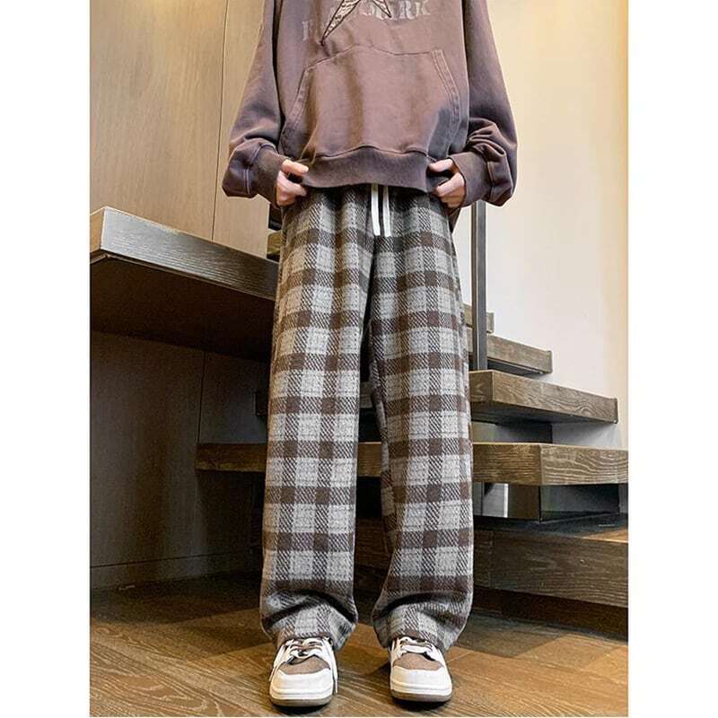 [CEXU Series]★Casual Pants★ Size M~9L 4color Bottoms Pants Unisex Men's Plaid Pattern Large Size