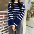 Load image into Gallery viewer, [Insufficient Moe Series] ★Tops★ 4color Flare Sleeve Women's Stylish Horizontal Striped Pattern Easy to Match
