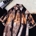 Load image into Gallery viewer, [BIGEMAN Series]★Shirt★ 2color Tops Unisex Men's Large Size Tie-dye Gray Coffee Color
