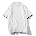 Gallery viewerに画像を読み込む, 【JIAXUNシリーズ】★半袖Tシャツ★ 大きいサイズ M~9L 3color トップス 男女兼用 メンズ フェイクレイヤード
