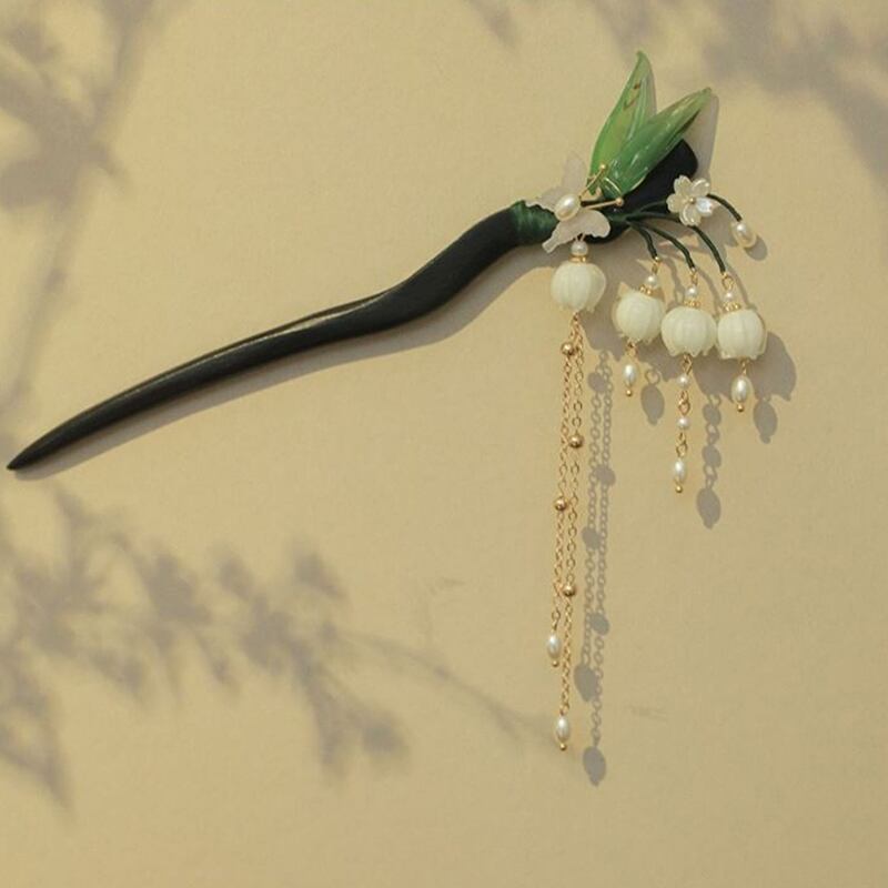 [PINZHUSI Series]★China style hair ornament★1 hairpin ladies accessories present birthday lily of the valley lily orchid fringe