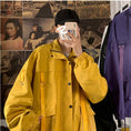 Load image into Gallery viewer, [Teiji series] ★Jacket★ 4color outerwear unisex men's black yellow white purple large size
