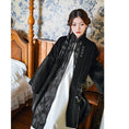 Load image into Gallery viewer, [Kokaisha---Hoshiyado Series] ★China style coat★ Rasha coat long coat embroidery original black black
