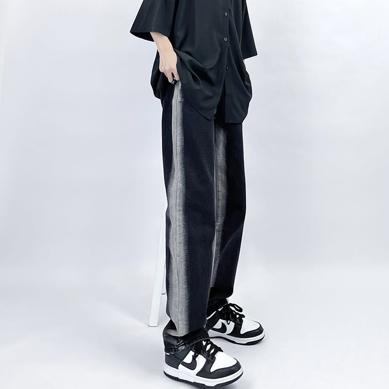 [MGJM Series]★Denim pants★ Bottoms, pants, unisex, men's, retro, easy to match, slimming, black