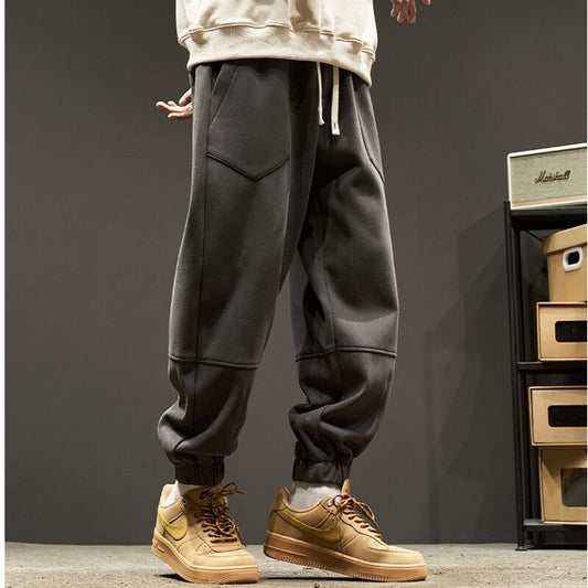 [Szon Series] ★Casual Pants★ 2color Regular type Fleece lining type Bottoms Unisex Men's Dark Gray Light Brown