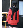 Load image into Gallery viewer, [Ancient Monster --- Rabbit Series] ★China style hoodie★ 2color Regular type or brushed lining type Tops Cute Original Black Red Rabbit ears
