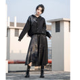 Load image into Gallery viewer, [Kyodo Series]★China style skirt★Bottoms Unisex Men's Switching Text Pattern Black Black Slit
