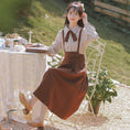 Load image into Gallery viewer, [Encounter Series]★Setup★ 2-piece set, shirt, hanging skirt, 2-piece set, coffee color, cute
