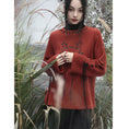 Load image into Gallery viewer, [Big Blue Dragon Series] ★Chinese style sweater★ Knit tops Dragon embroidery Chinese clothes Red Red New Year Christmas
