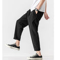 Load image into Gallery viewer, [BIGEMAN Series] ★Casual Pants★ 2color, 9/4 length bottoms, pants, unisex, men's, large size, black, gray, slimming fit
