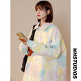 Load image into Gallery viewer, [Fujiiman Series] ★Jacket★ Outerwear stadium jacket unisex men's POLO neck tie-dye cute
