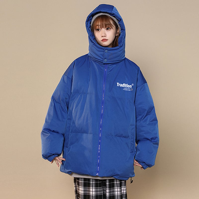 [Suikoishi Series] ★Winter coat★ Cotton coat outerwear 4color Unisex Men's Thick Warm Simple Easy to match