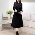 Load image into Gallery viewer, [Dong Xiaojie Series] ★Chinese style dress★ Large size Chinese clothing Black Black Cute Improved cheongsam dress
