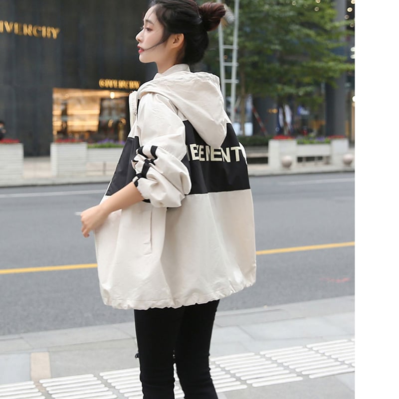 [Reiten Princess Series]★Jacket★ 2color Cute color scheme Black Beige SML XL 2XL Spring/Autumn Easy to match